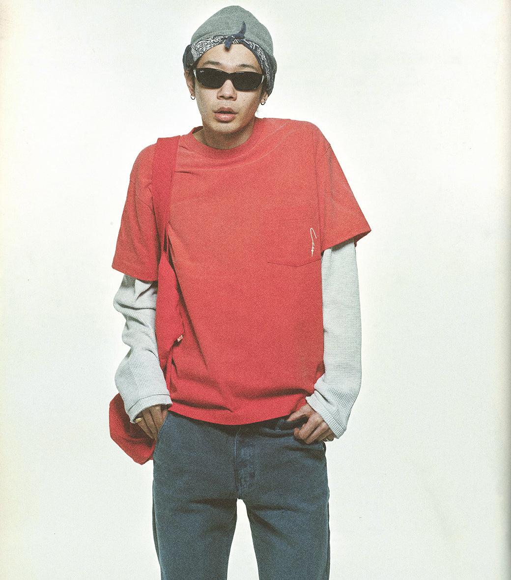 WAFFLE SLEEVE LAYERED T-SHIRT