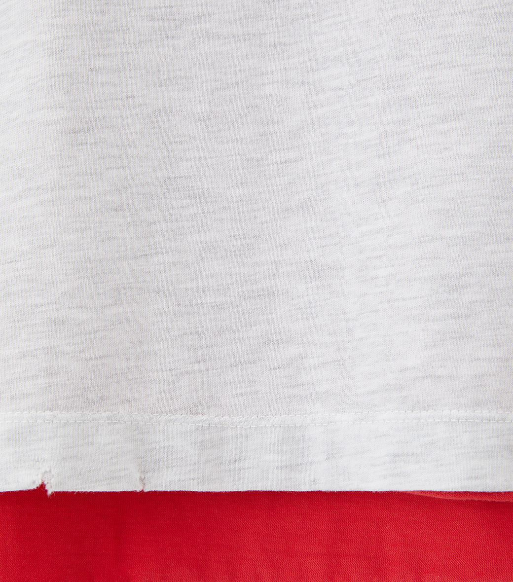 DISTRESSED DETAIL REVERSIBLE T-SHIRT
