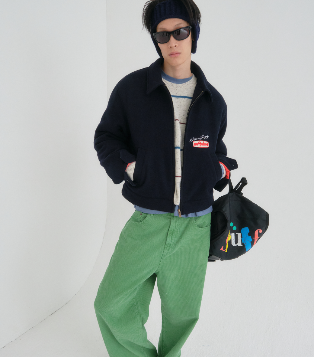 PATCH DETAIL QUILTED WOOL JACKET