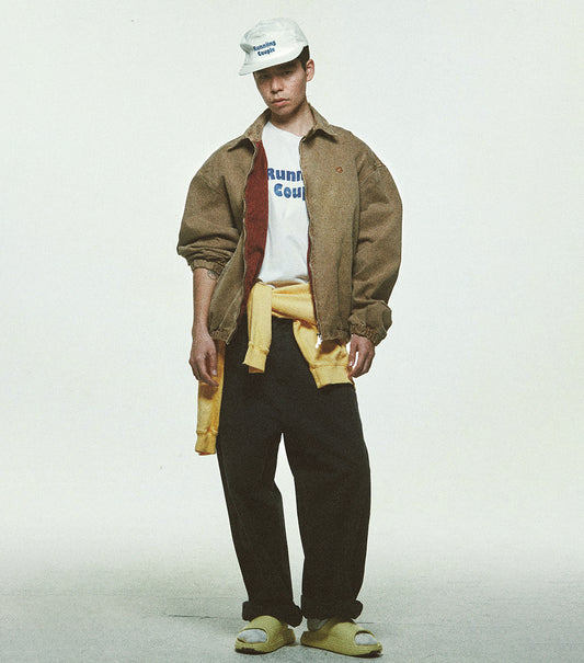 DESTROYED DENIM HARRINGTON