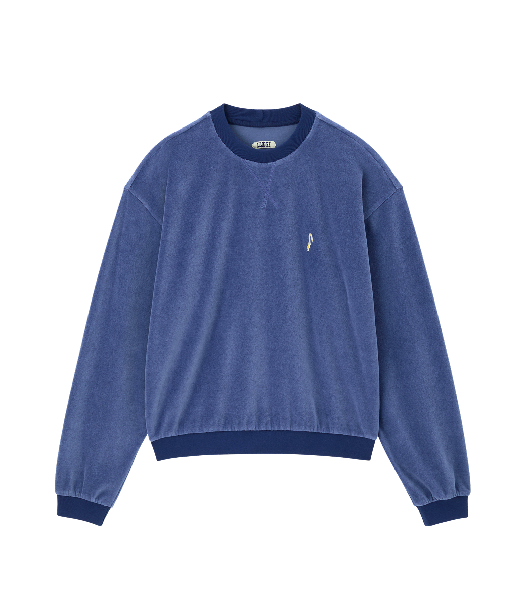 VELOUR OVERSIZED SWEATSHIRT