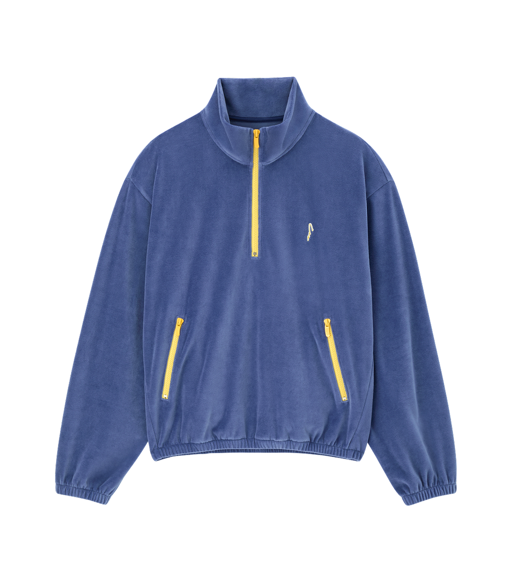 VELOUR HALF-ZIP PULLOVER