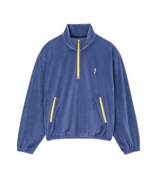 VELOUR HALF-ZIP PULLOVER