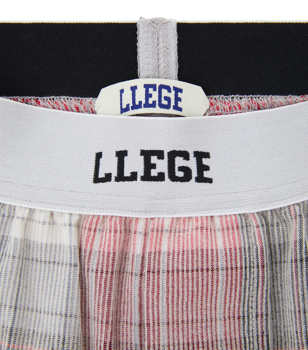 FADED CHECK BOXER PANTS