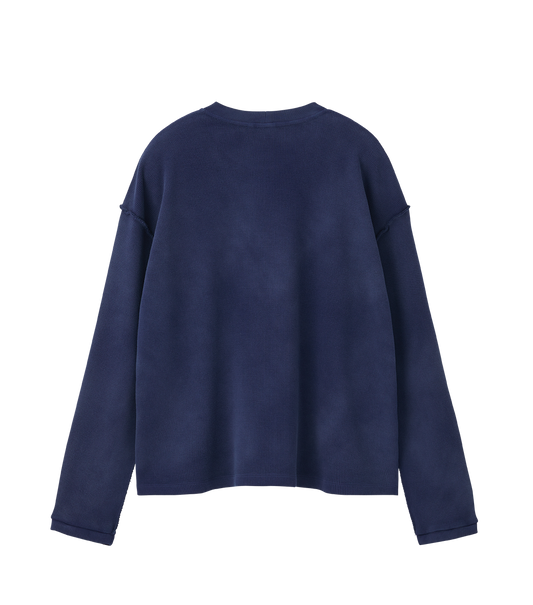 OVERSIZED LLEGE LOGO WAFFLE T-SHIRT