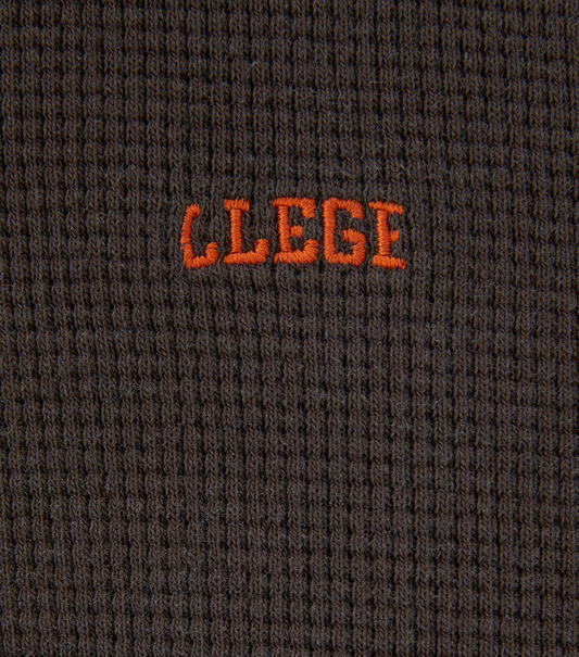 OVERSIZED LLEGE LOGO WAFFLE T-SHIRT