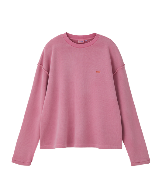 OVERSIZED LLEGE LOGO WAFFLE T-SHIRT