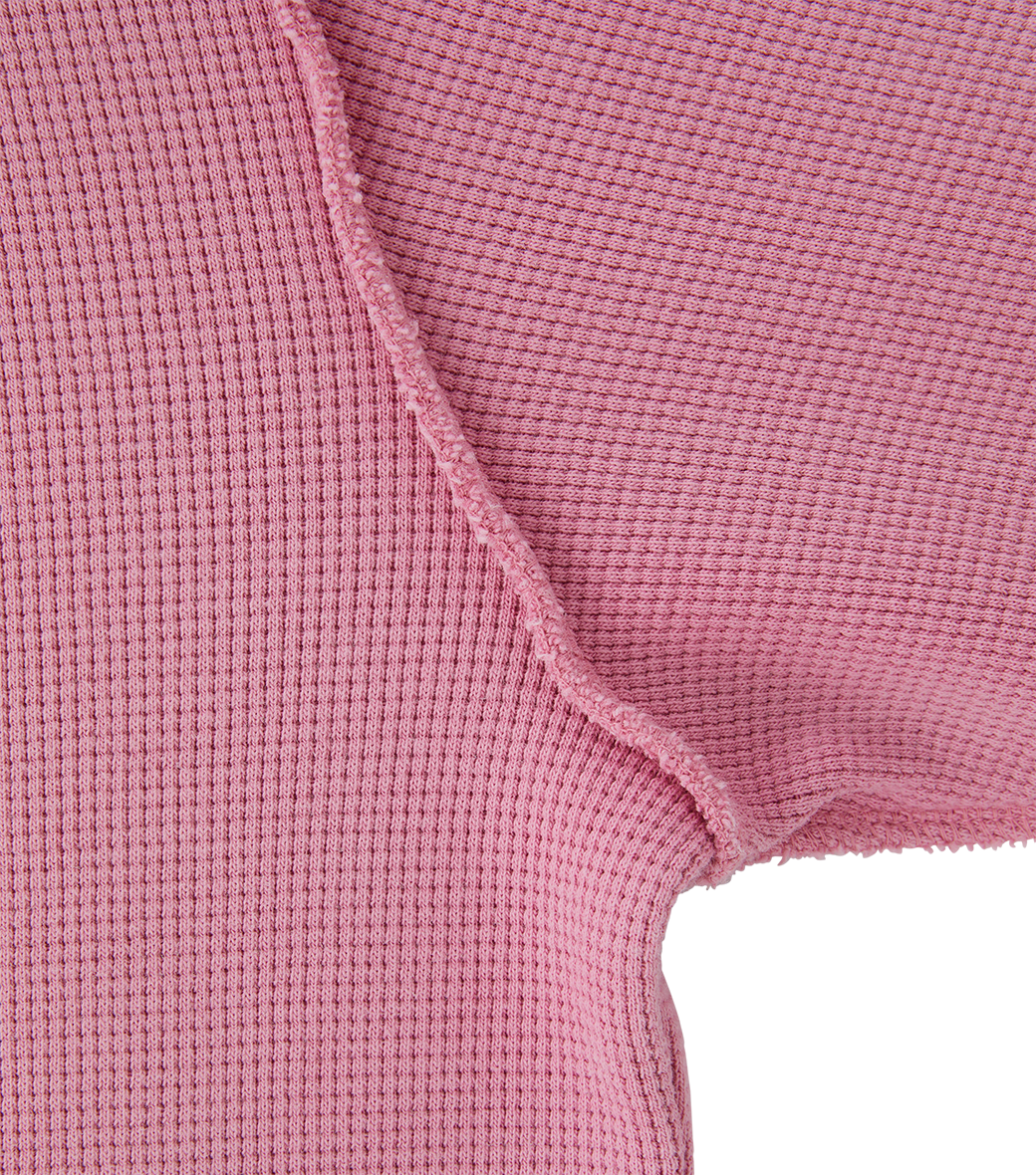 OVERSIZED LLEGE LOGO WAFFLE T-SHIRT