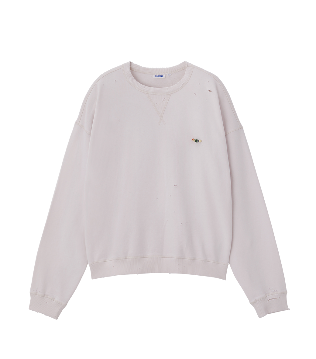 GARMENT DYED CUBE LOGO SWEATSHIRT