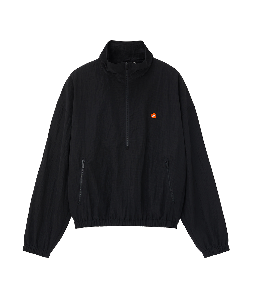 JUBANGWOL LOGO NYLON HALF ZIP UP