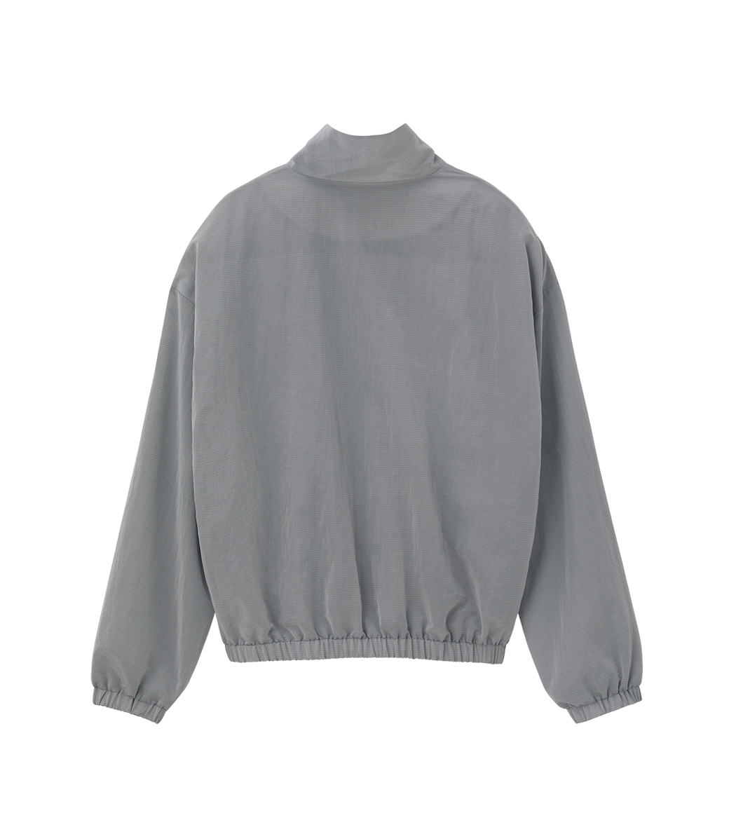 JUBANGWOL LOGO NYLON HALF ZIP UP