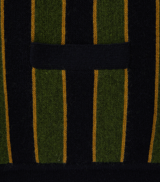 VERTICAL STRIPE POLO KNIT