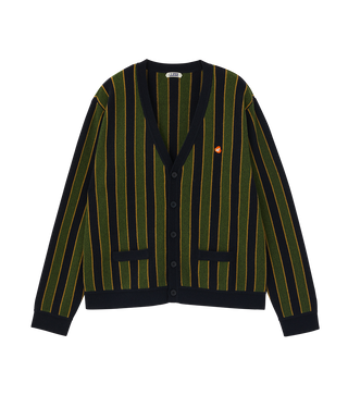 VERTICAL STRIPE KNIT CARDIGAN