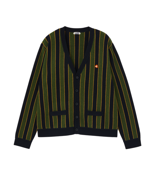 VERTICAL STRIPE KNIT CARDIGAN