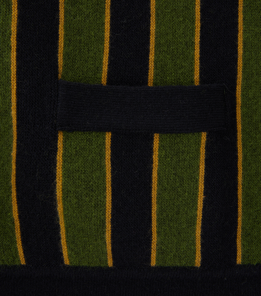 VERTICAL STRIPE KNIT CARDIGAN