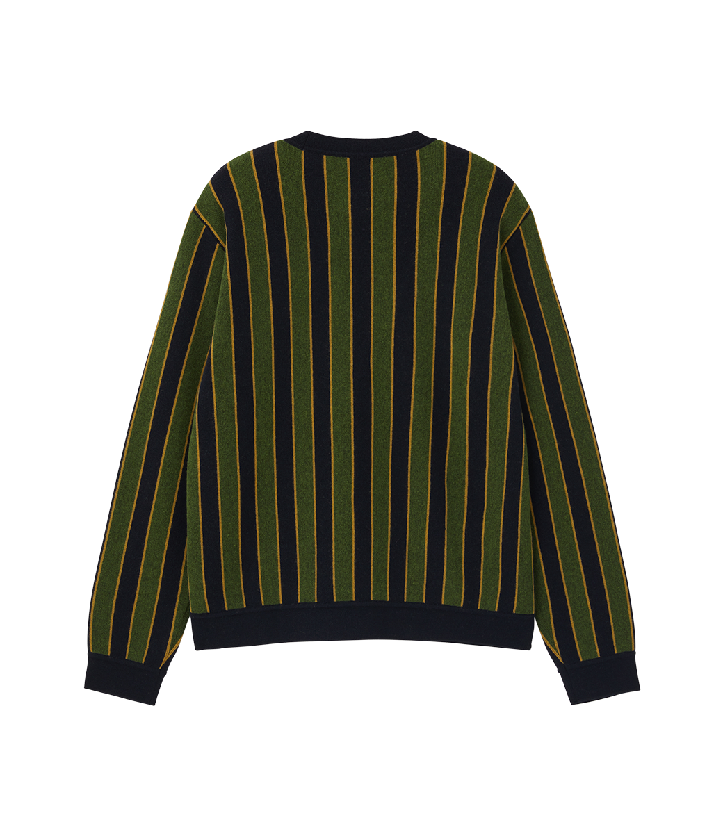 VERTICAL STRIPE KNIT CARDIGAN