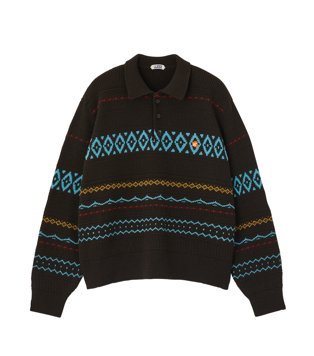 FAIR ISLE POLO KNIT