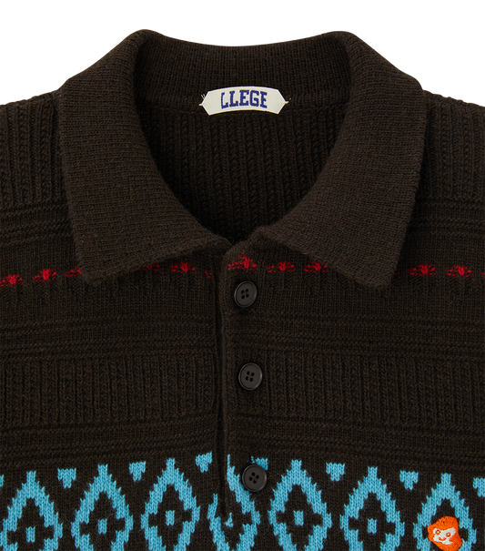 FAIR ISLE POLO KNIT