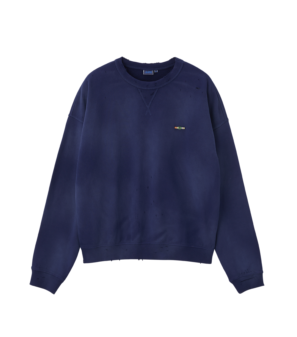 GARMENT DYED CUBE LOGO SWEATSHIRT