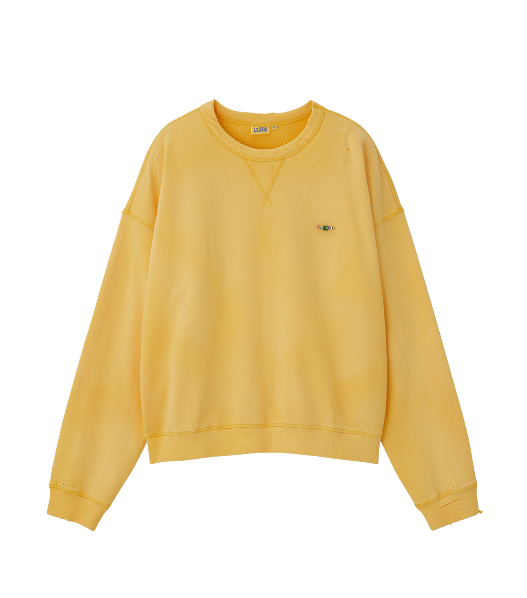 GARMENT DYED CUBE LOGO SWEATSHIRT