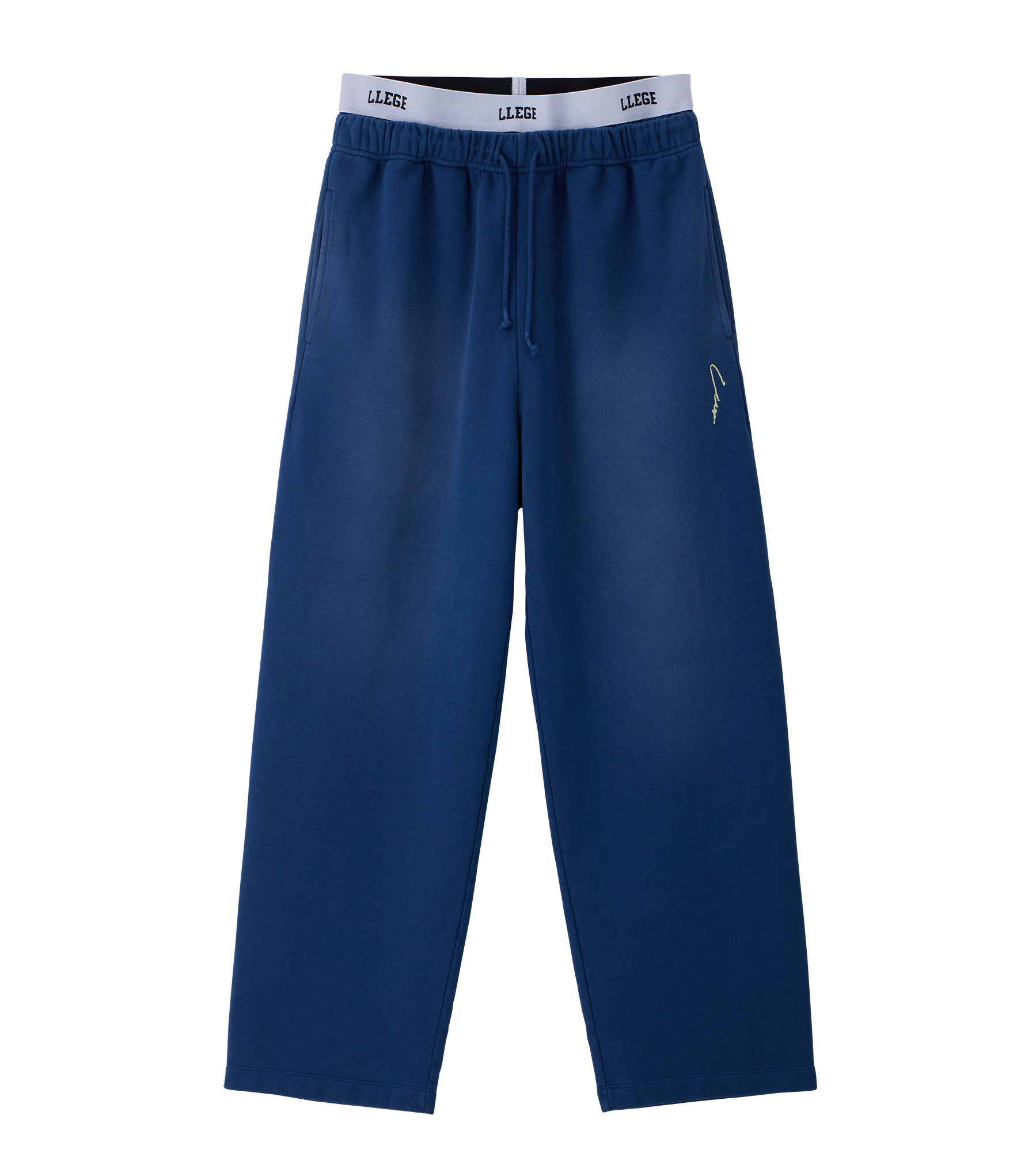 GARMENT DYED LAYERED SWEATPANTS