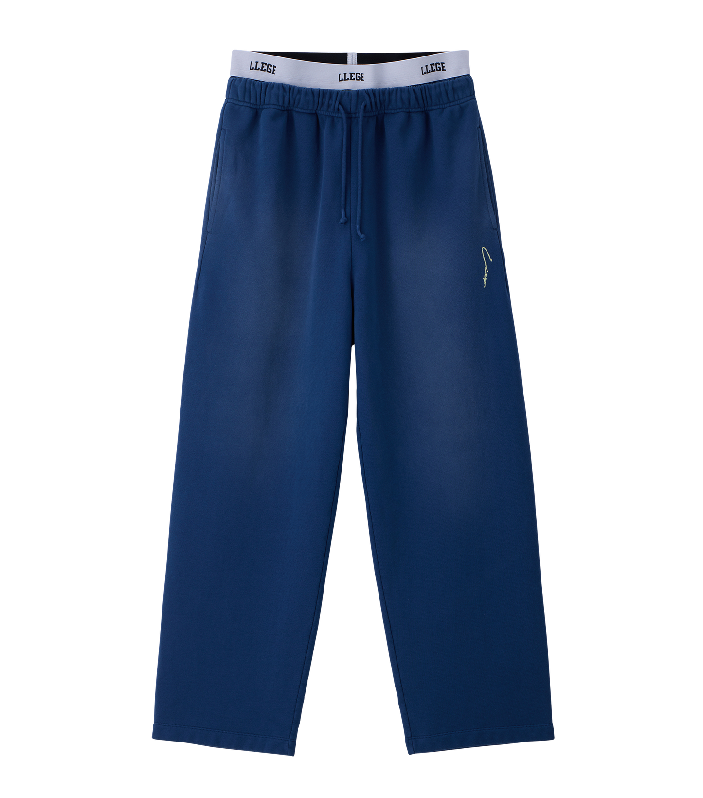 GARMENT DYED LAYERED SWEATPANTS