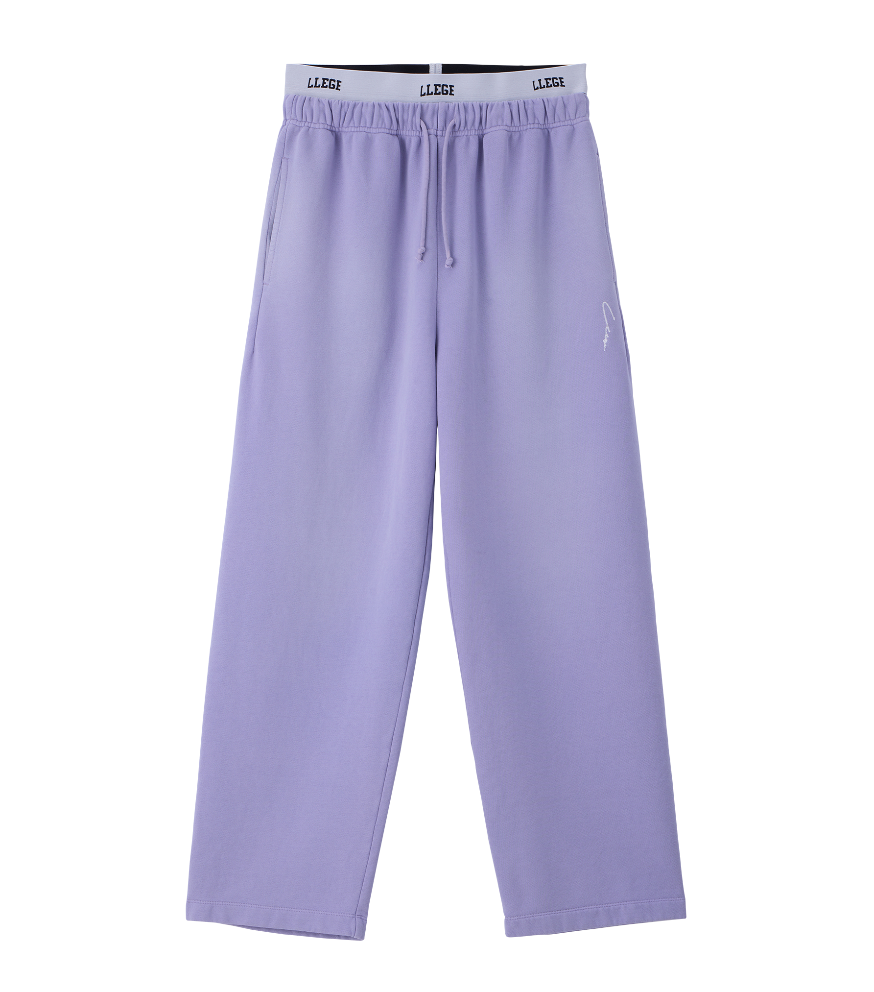 GARMENT DYED LAYERED SWEATPANTS