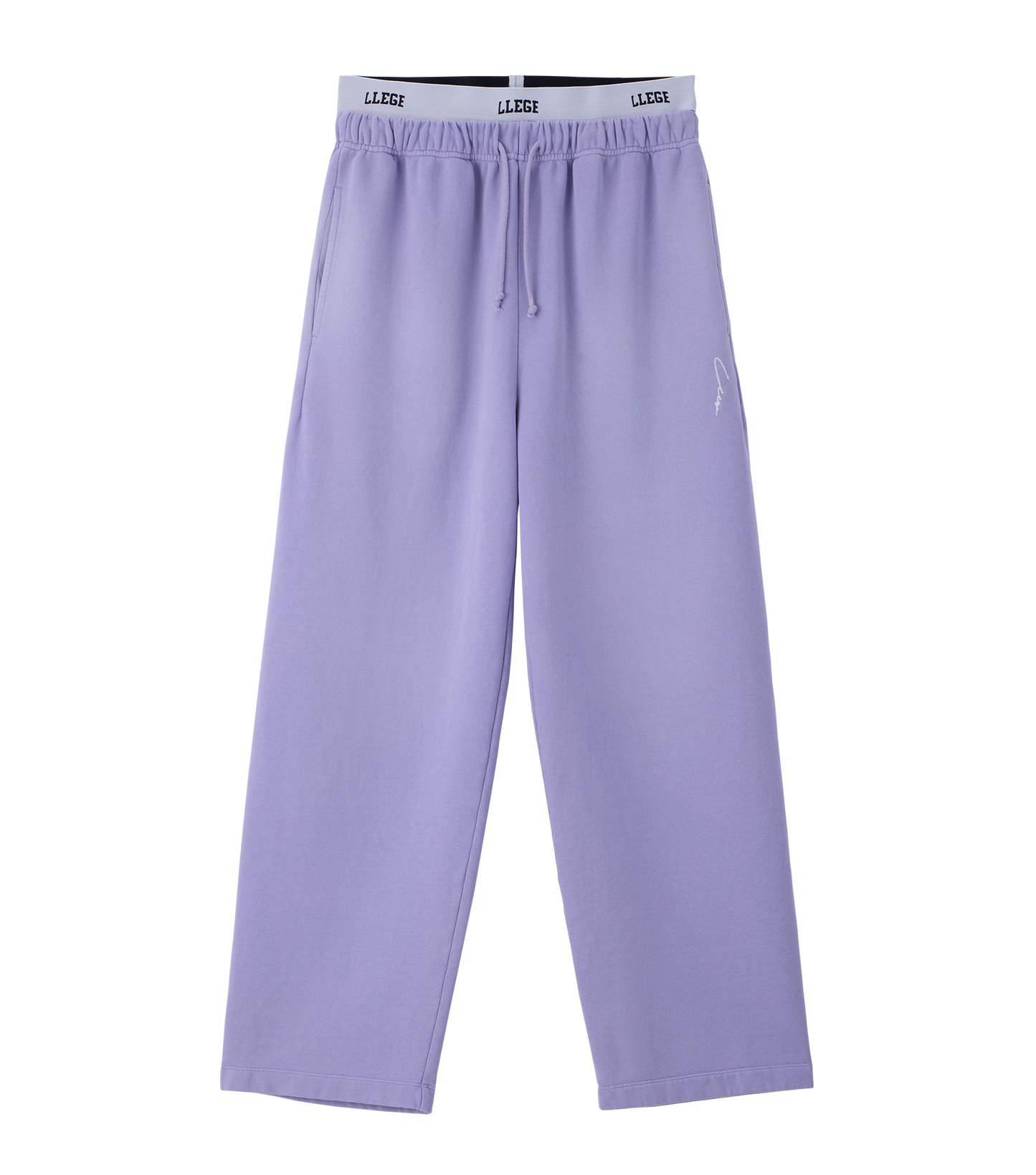 GARMENT DYED LAYERED SWEATPANTS