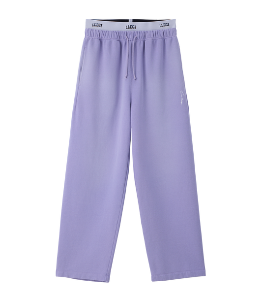 GARMENT DYED LAYERED SWEATPANTS