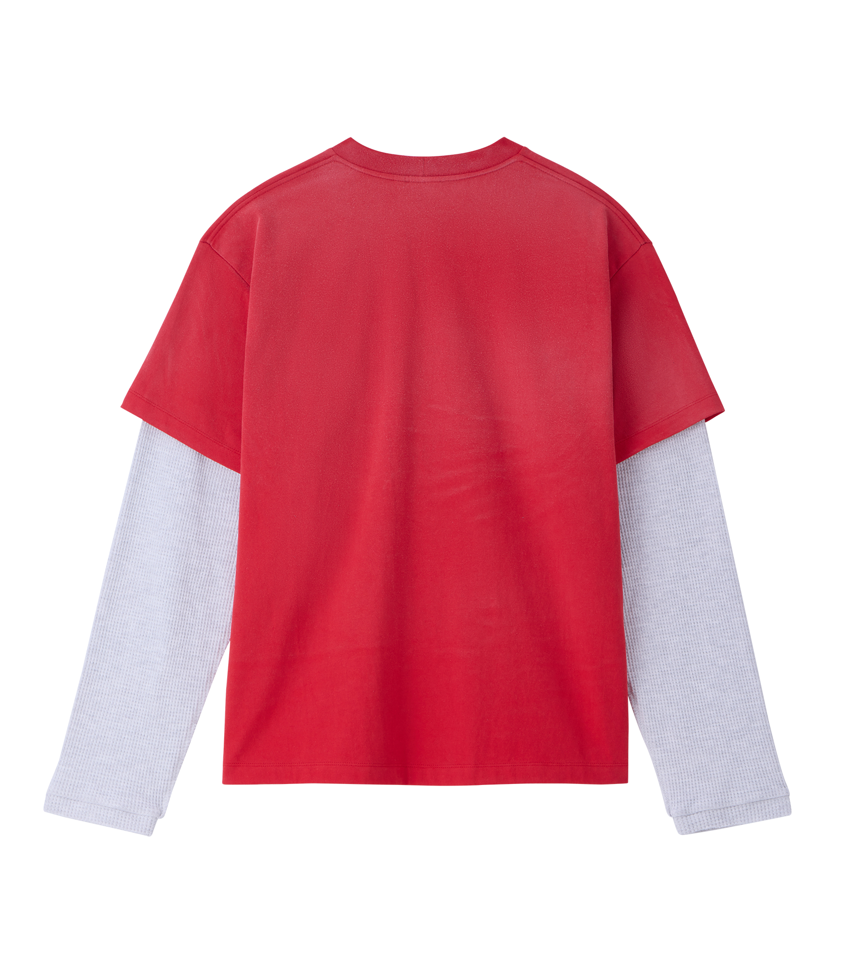 WAFFLE SLEEVE LAYERED T-SHIRT