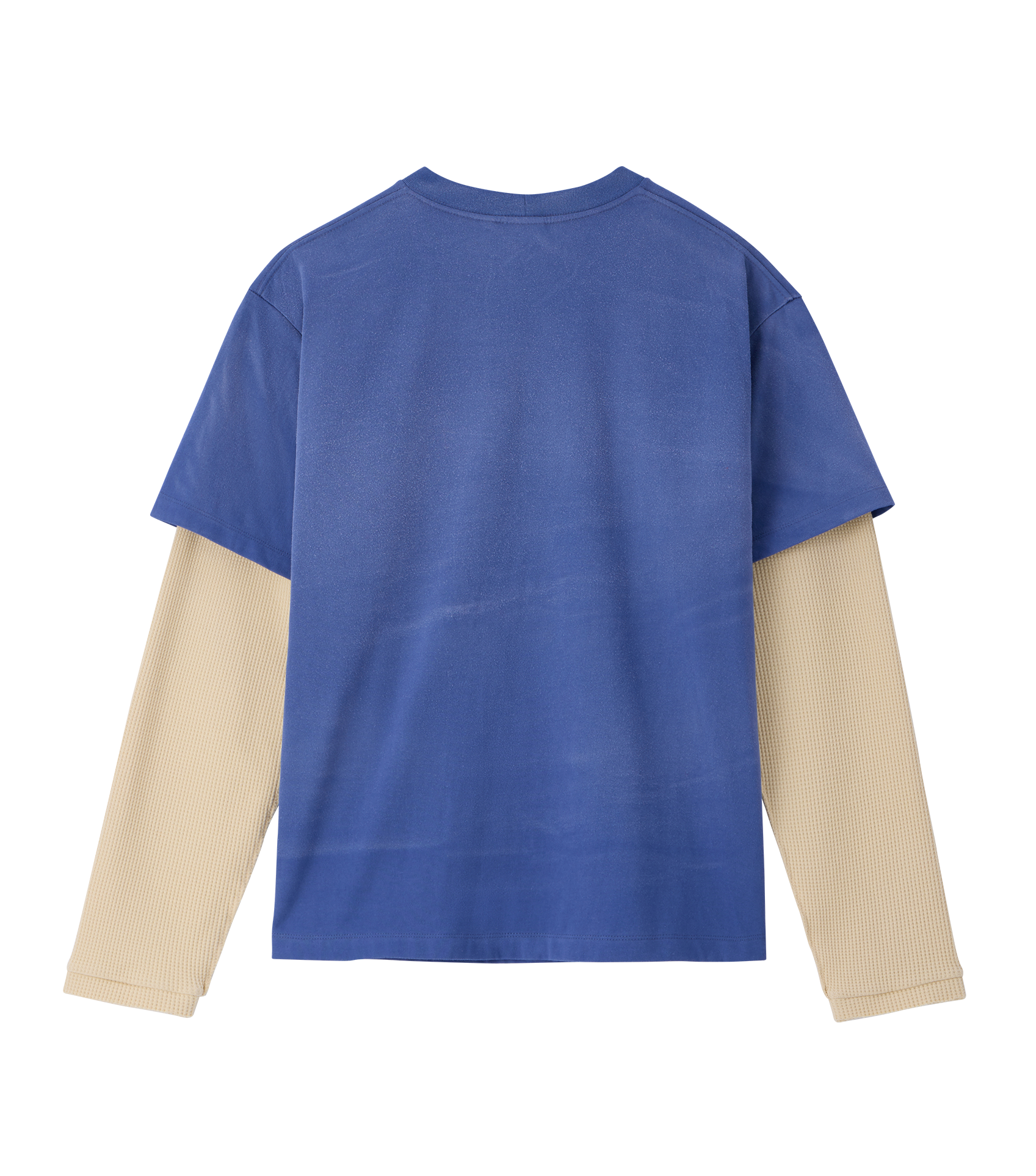 WAFFLE SLEEVE LAYERED T-SHIRT