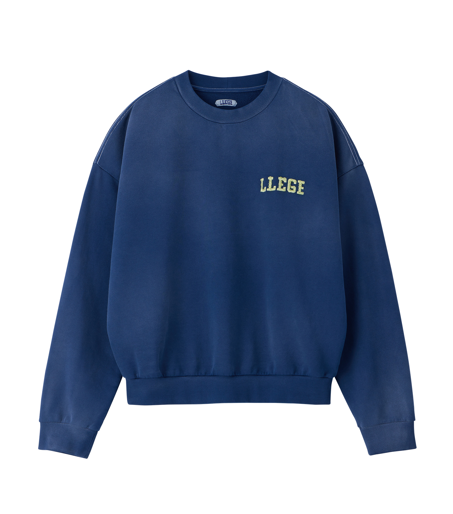 GARMENT DYED FRYED LOGO SWEATSHIRT