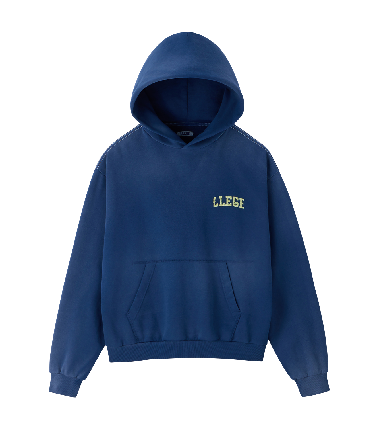 GARMENT DYED FRYED LOGO HOODIE