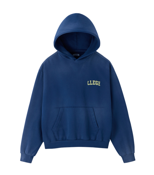 GARMENT DYED FRYED LOGO HOODIE