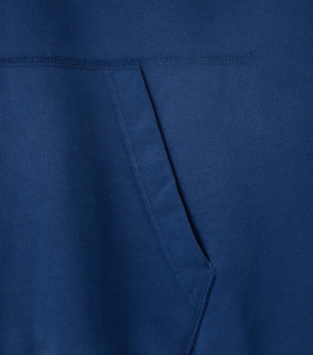 GARMENT DYED FRYED LOGO HOODIE