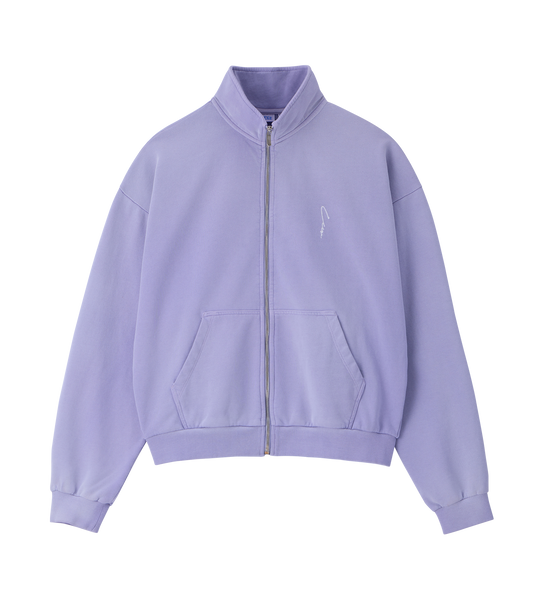 GARMENT DYED ZIP-UP JUMPER