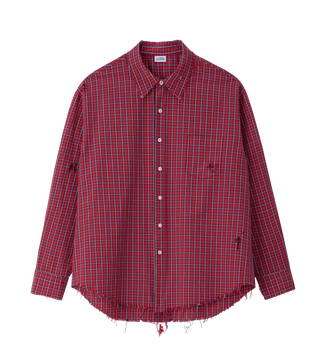 DESTROYED OVERSIZED CHECK SHIRT