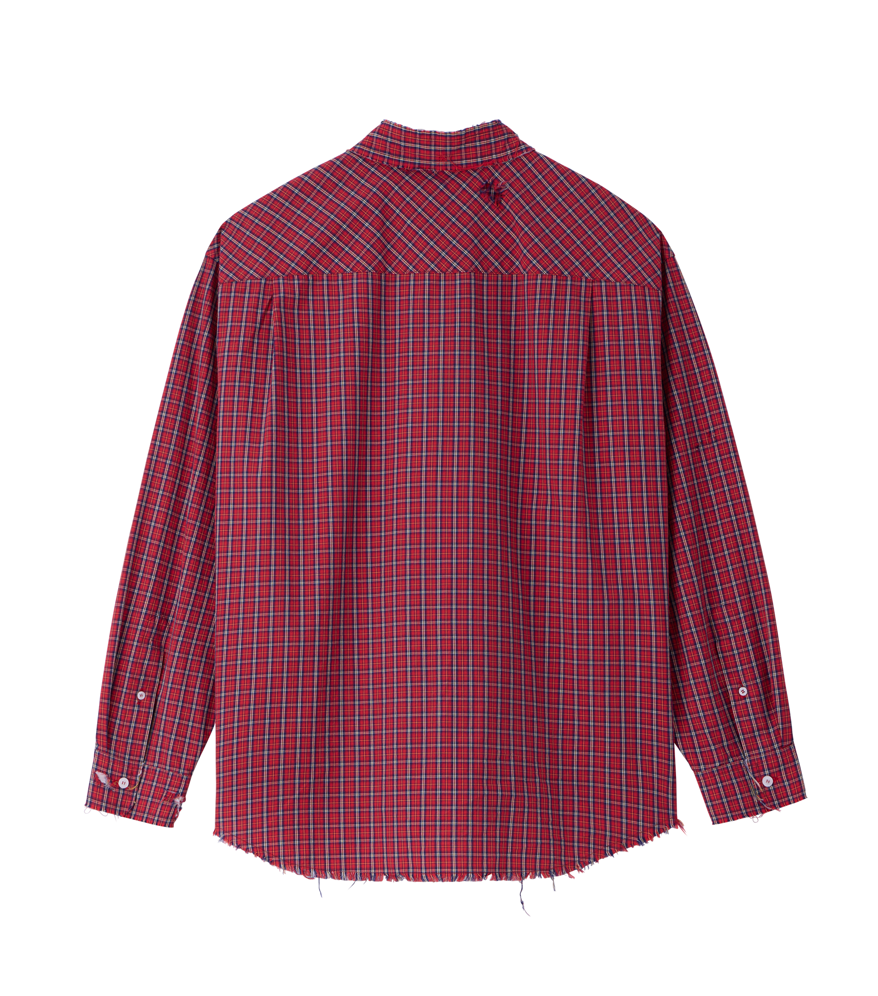 DESTROYED OVERSIZED CHECK SHIRT