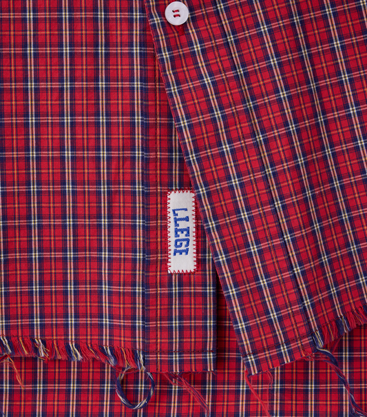 DESTROYED OVERSIZED CHECK SHIRT