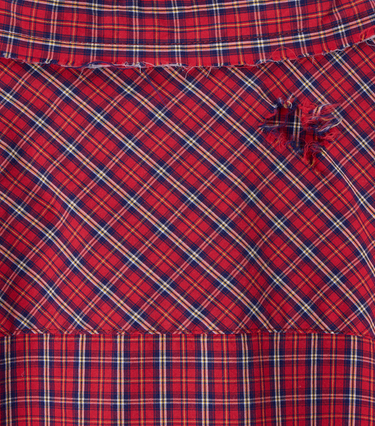 DESTROYED OVERSIZED CHECK SHIRT