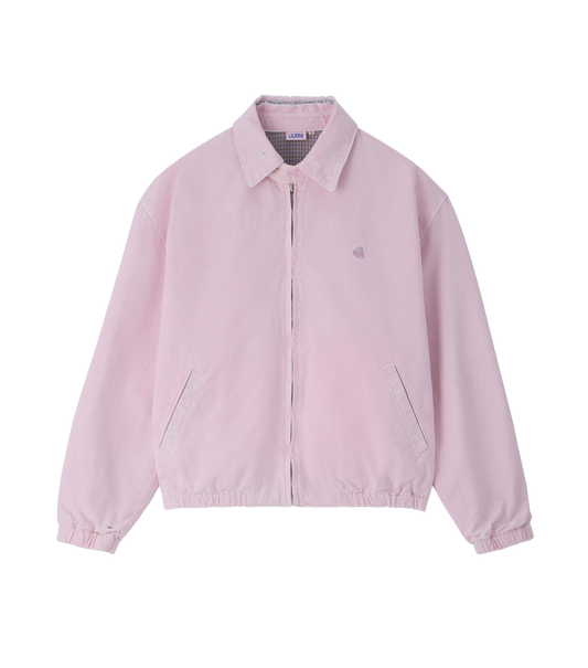 DESTROYED DENIM HARRINGTON