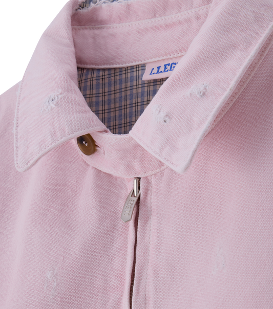 DESTROYED DENIM HARRINGTON