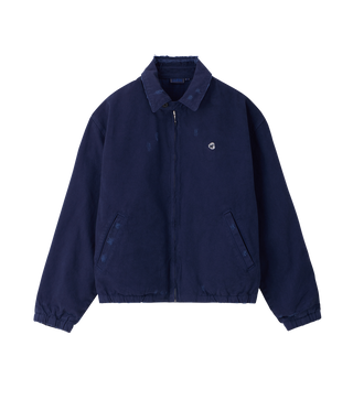 DESTROYED DENIM HARRINGTON
