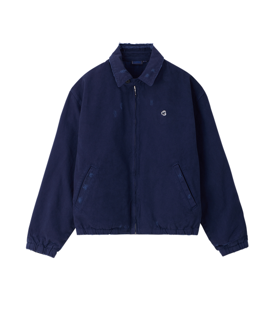 DESTROYED DENIM HARRINGTON