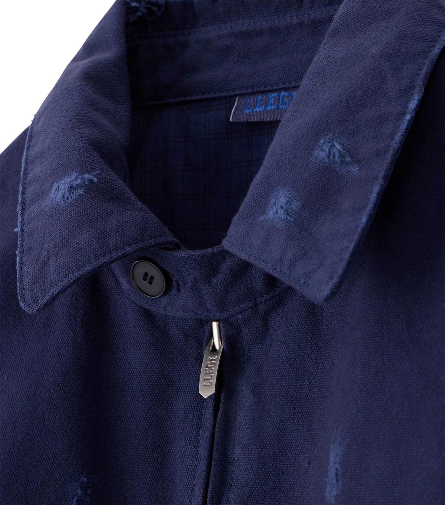 DESTROYED DENIM HARRINGTON
