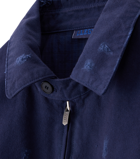 DESTROYED DENIM HARRINGTON