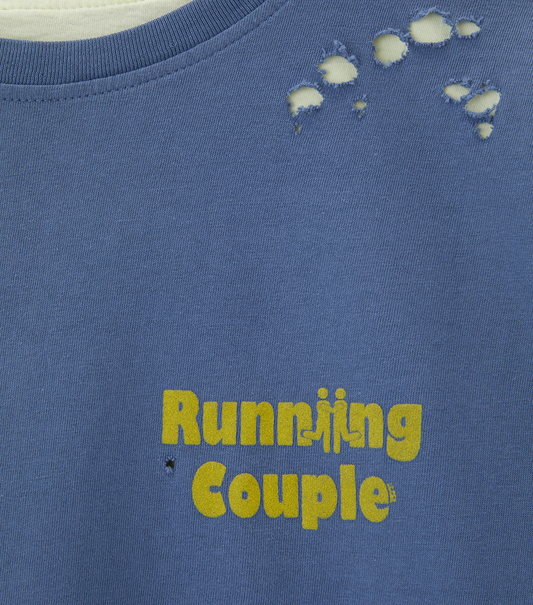 DISTRESSED DETAIL REVERSIBLE T-SHIRT