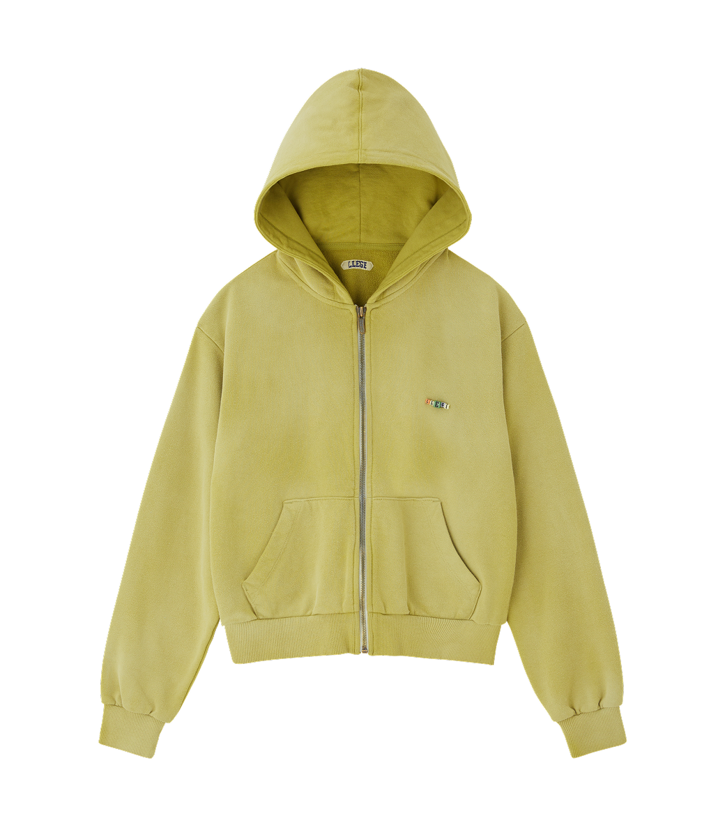 CUBE LOGO CROPPED HOODY ZIP-UP