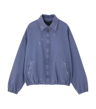 DESTROYED DENIM HARRINGTON
