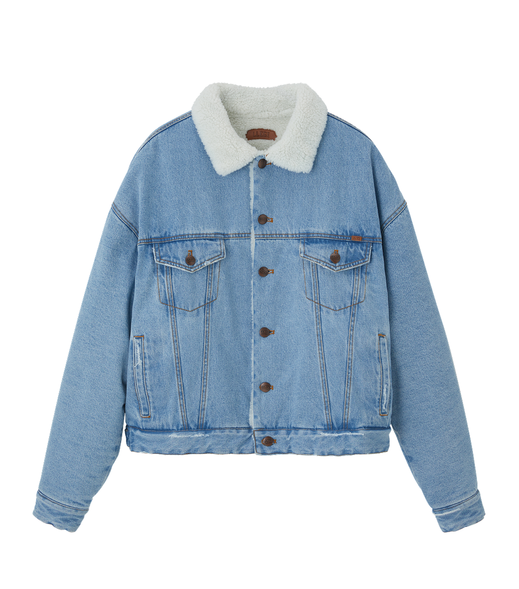 SHEARLING DENIM TRUCKER JACKET